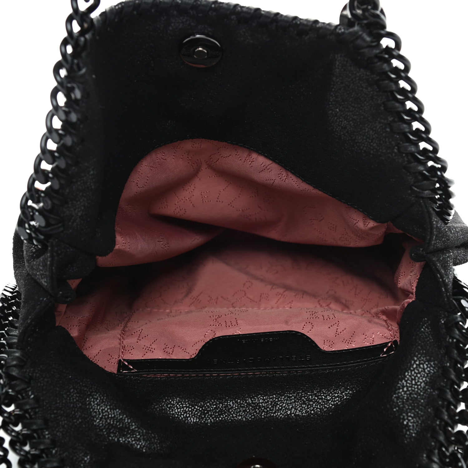 Stella McCartney Shaggy Deer Mini Falabella Fold Over Tote Black 4 of 4