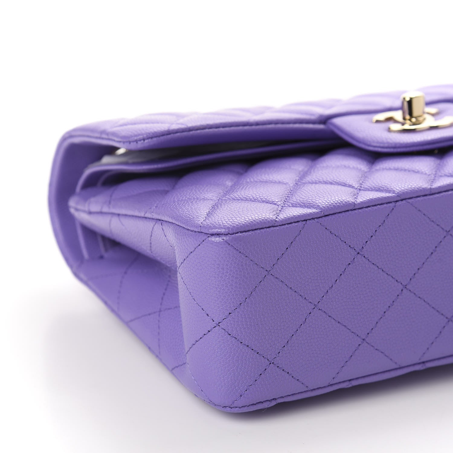 Chanel Caviar Quilted Small Double Flap Purple 6 of 11