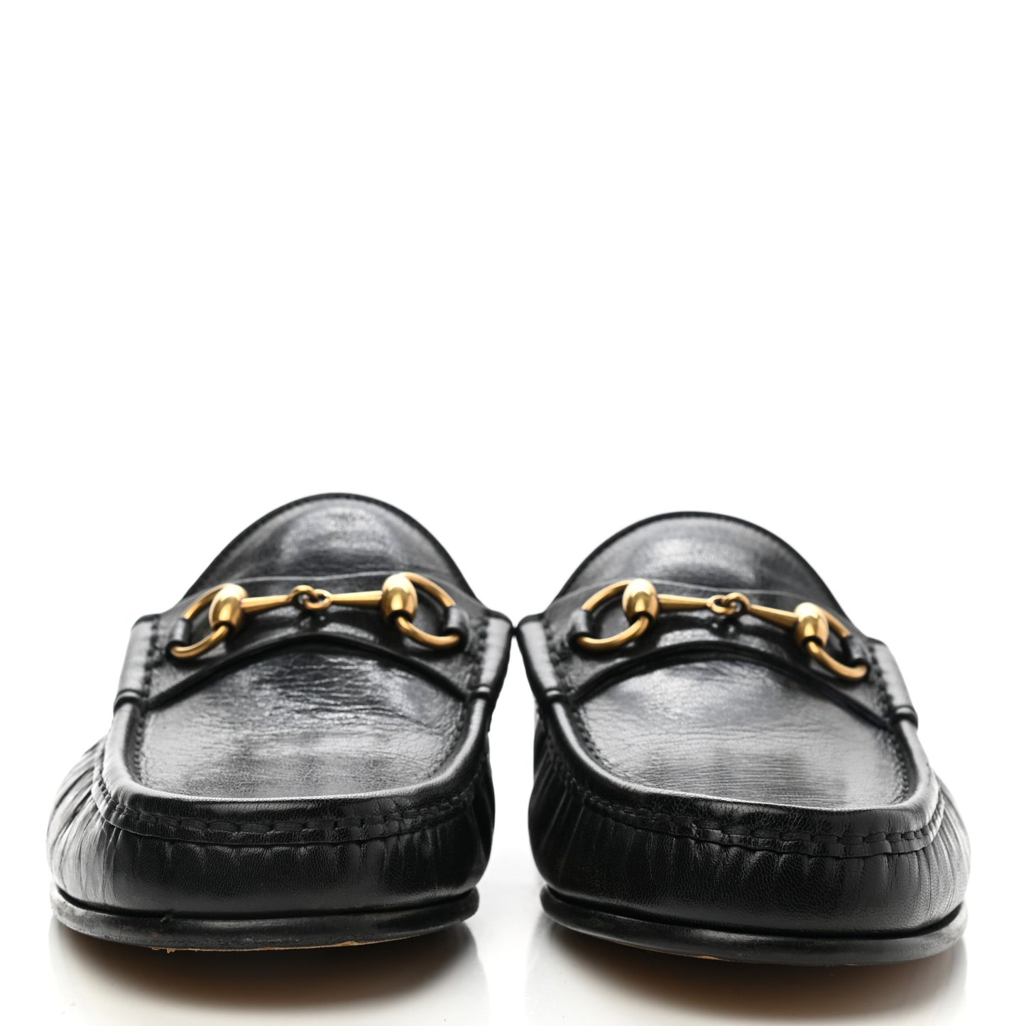 Goatskin Mens Horsebit Slippers 8.5 Black