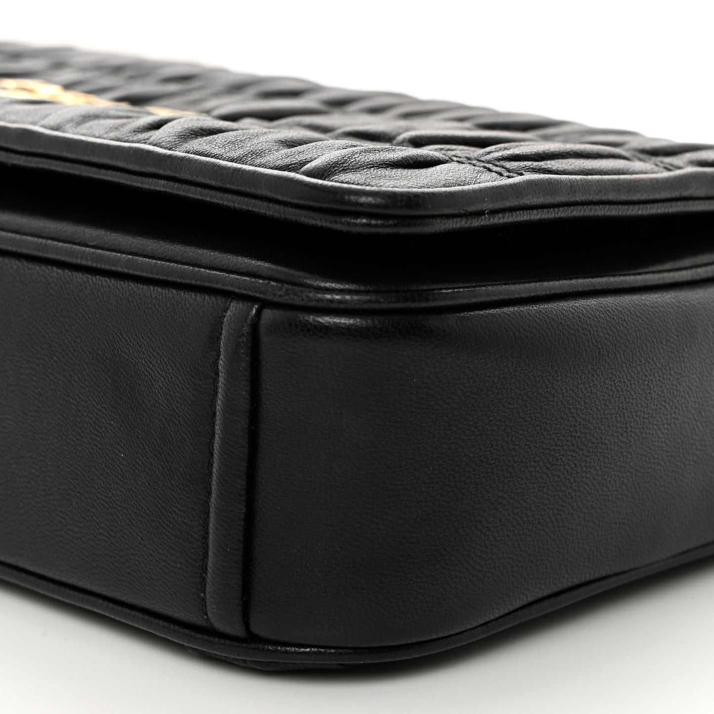 Nappa Gaufre Flap Black