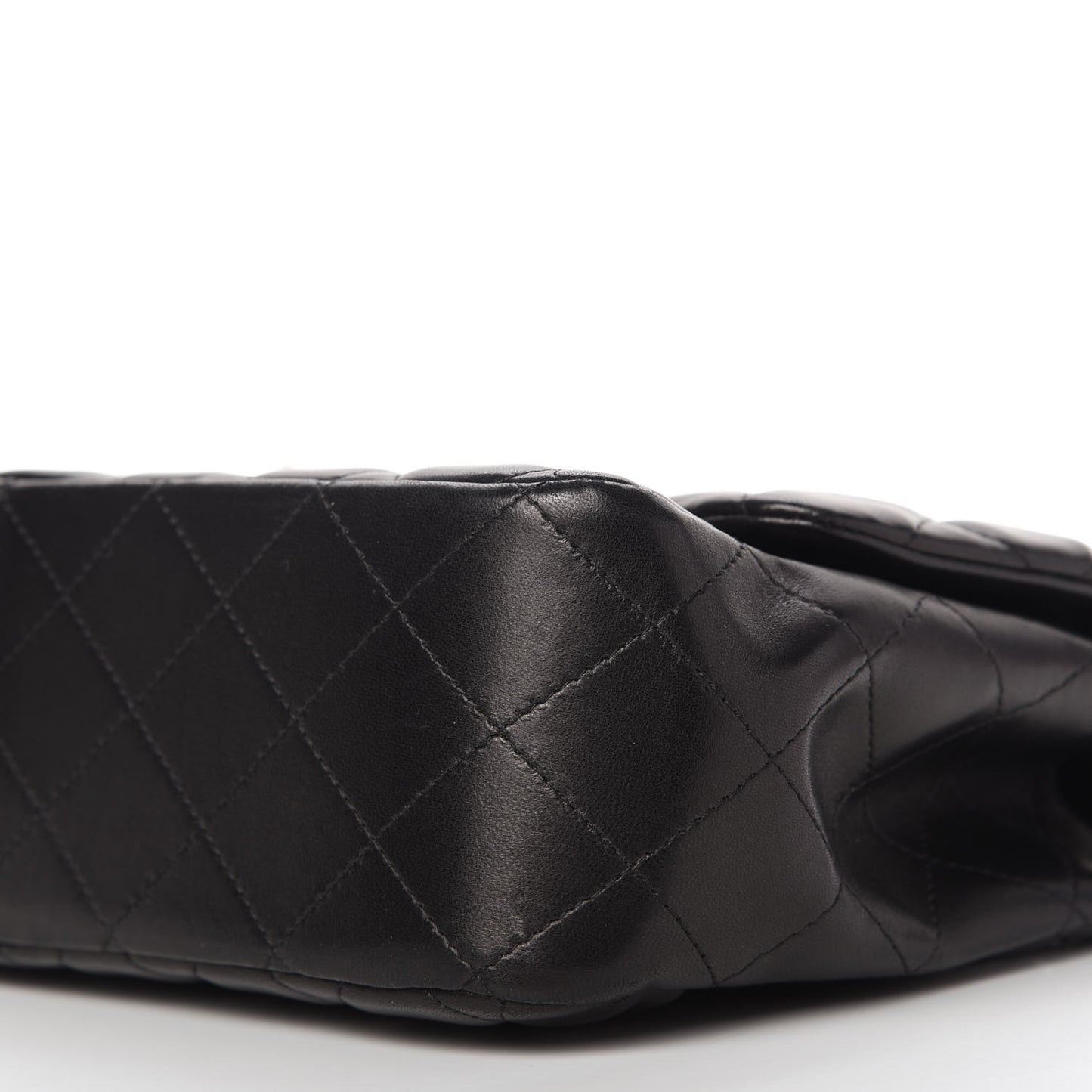 Lambskin Quilted Jumbo Single Flap Black