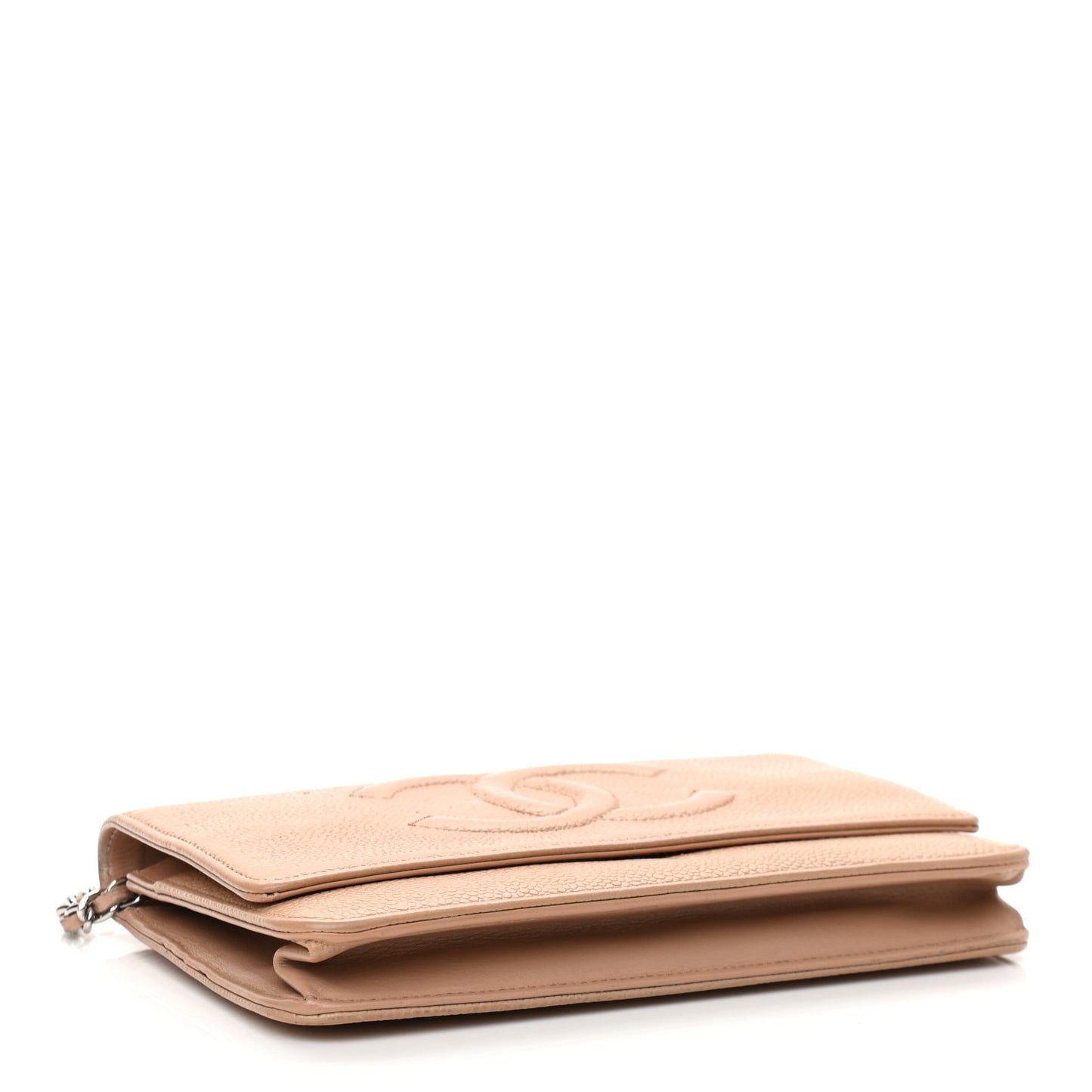 Caviar Timeless CC Wallet on Chain WOC Dark Beige