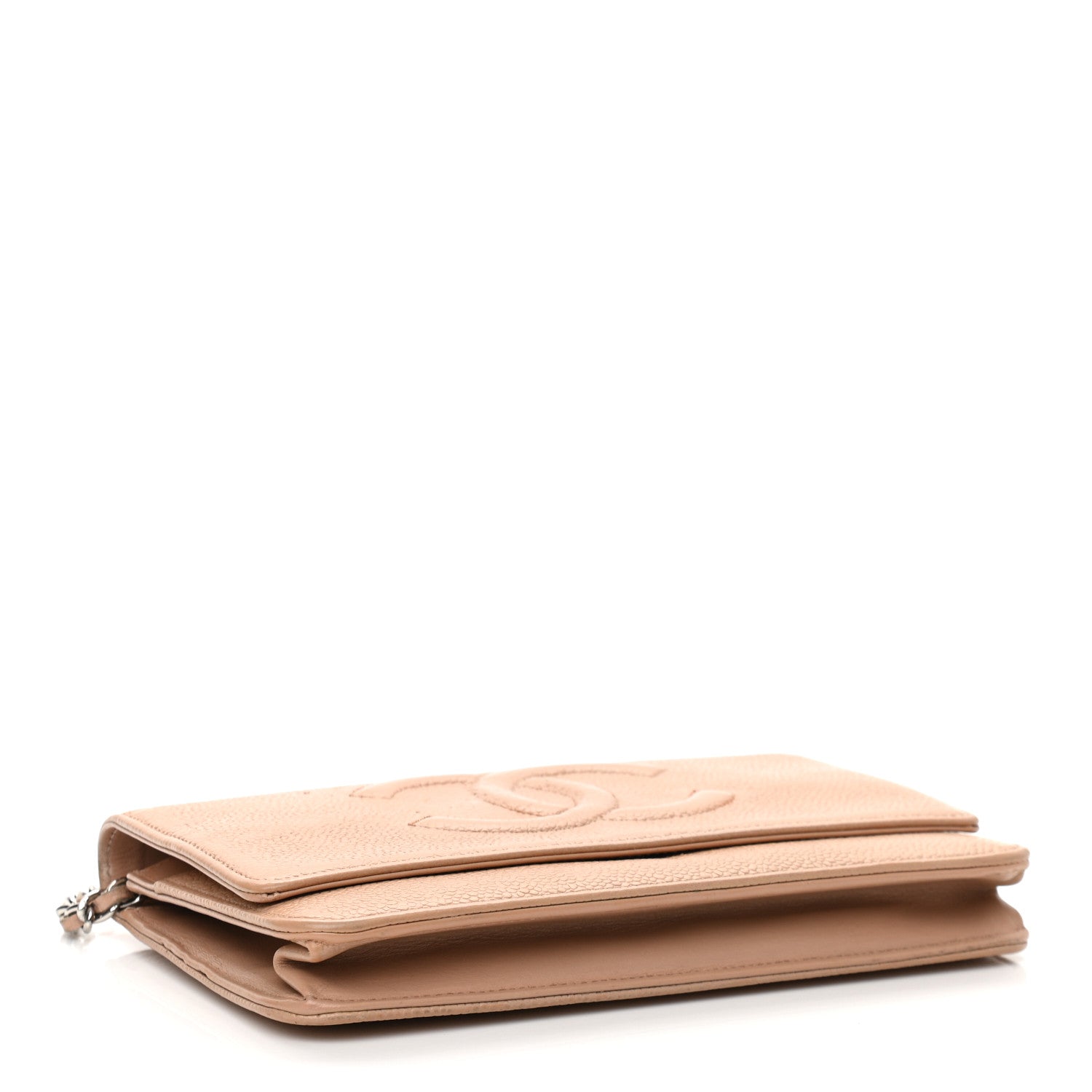 Chanel Caviar Timeless CC Wallet on Chain WOC Dark Beige 4 of 11