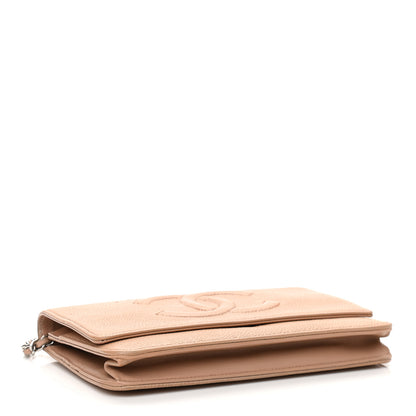 Chanel Caviar Timeless CC Wallet on Chain WOC Dark Beige 4 of 11
