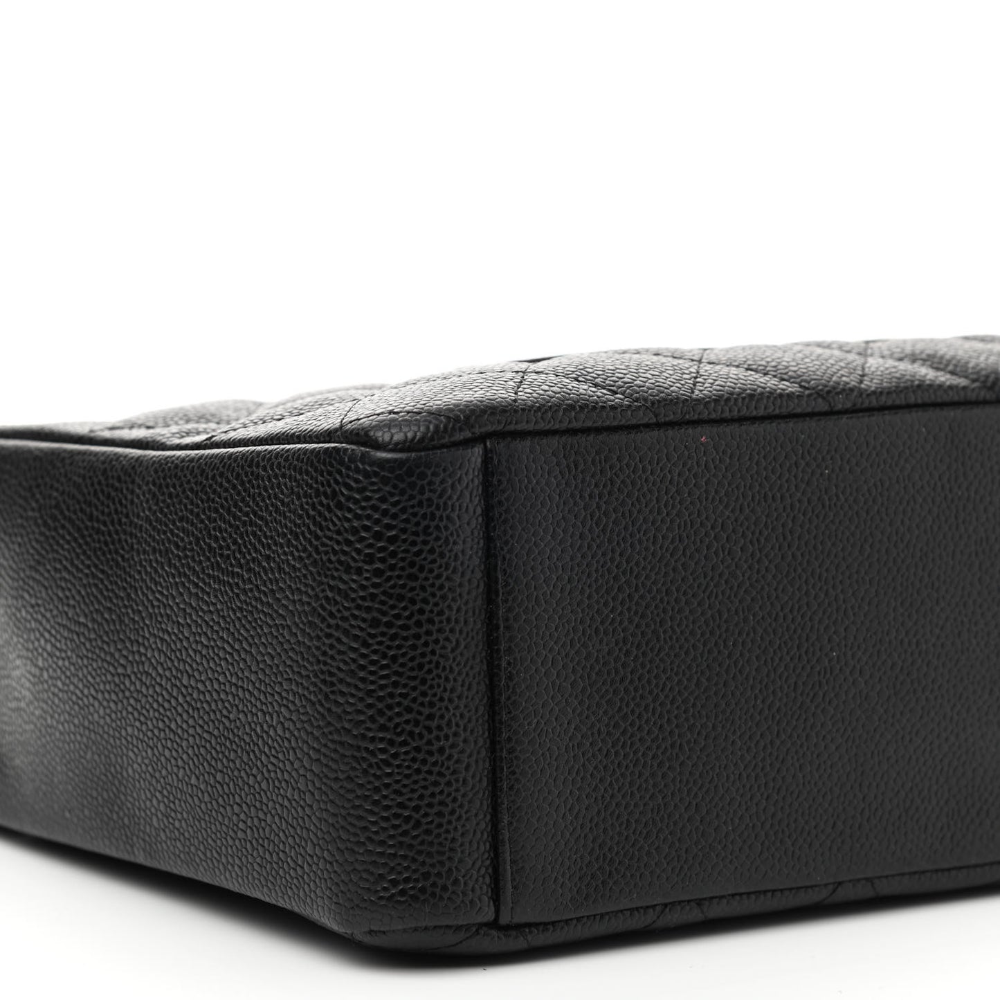 Caviar Quilted Petit Shopping Tote PST Black