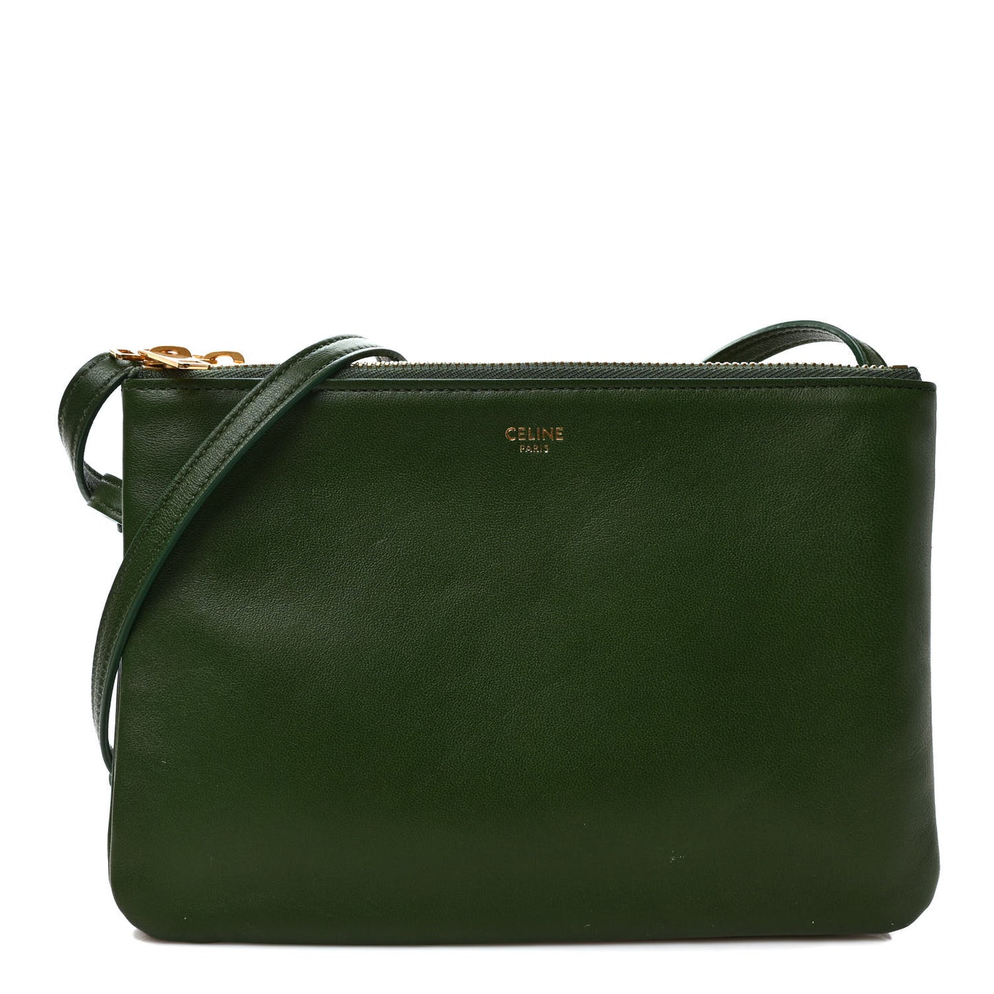 Lambskin Small Trio Crossbody Bag Dark Green