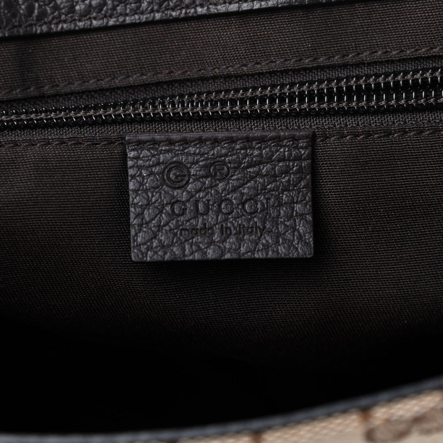 Monogram Flap Messenger Bag Beige Dark Brown
