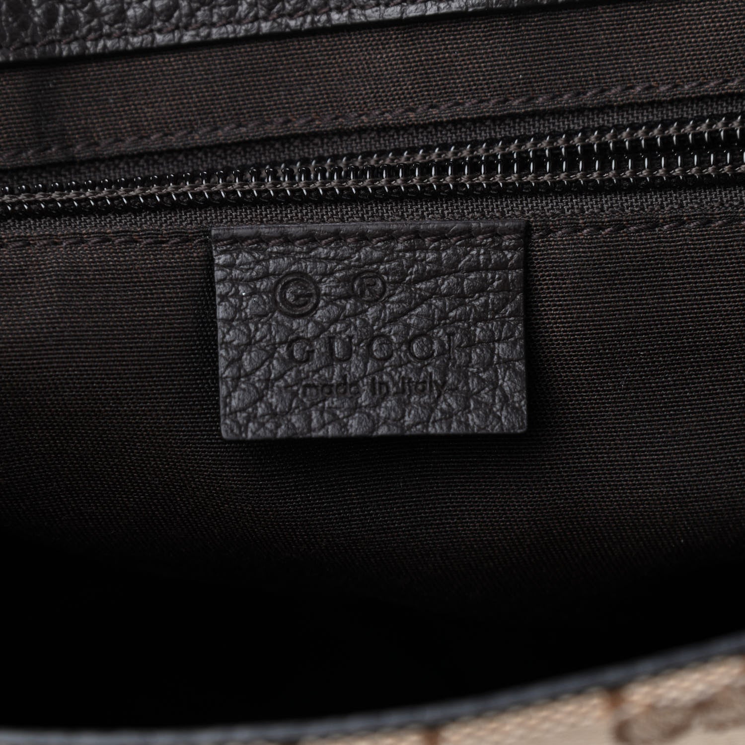 Gucci Monogram Flap Messenger Bag Beige Dark Brown 6 of 9