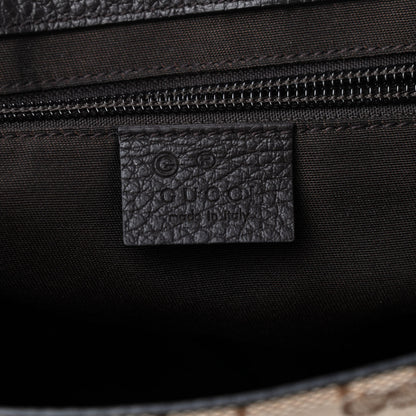 Gucci Monogram Flap Messenger Bag Beige Dark Brown 6 of 9