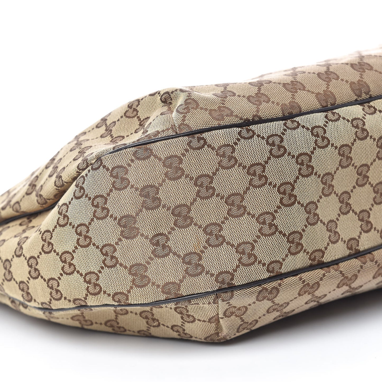 Monogram Large New Ladies Web Hobo Dark Brown