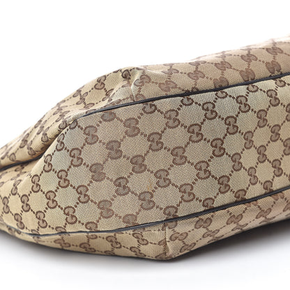 Gucci Monogram Large New Ladies Web Hobo Dark Brown 10 of 13