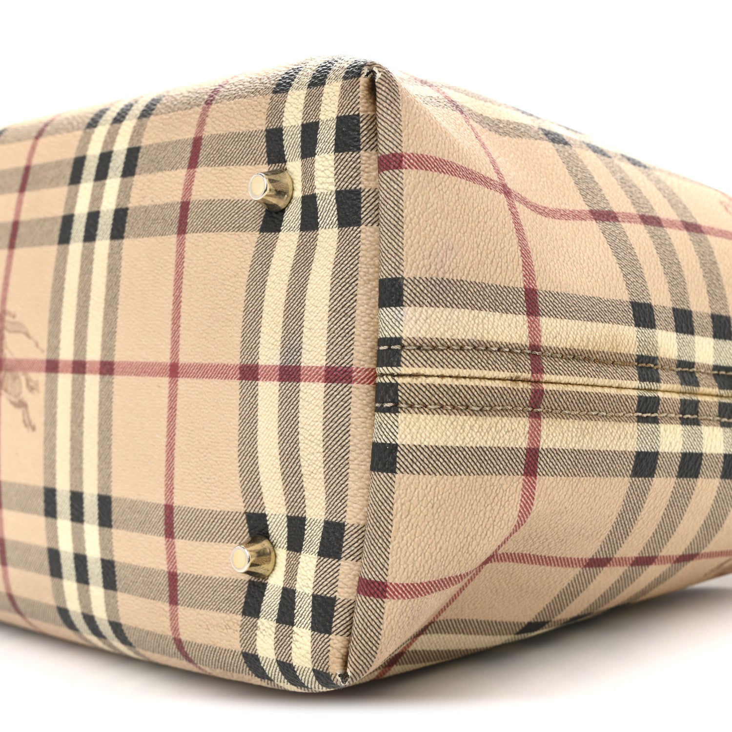 Burberry Haymarket Check Medium Regent Tote Chocolate 9 of 13