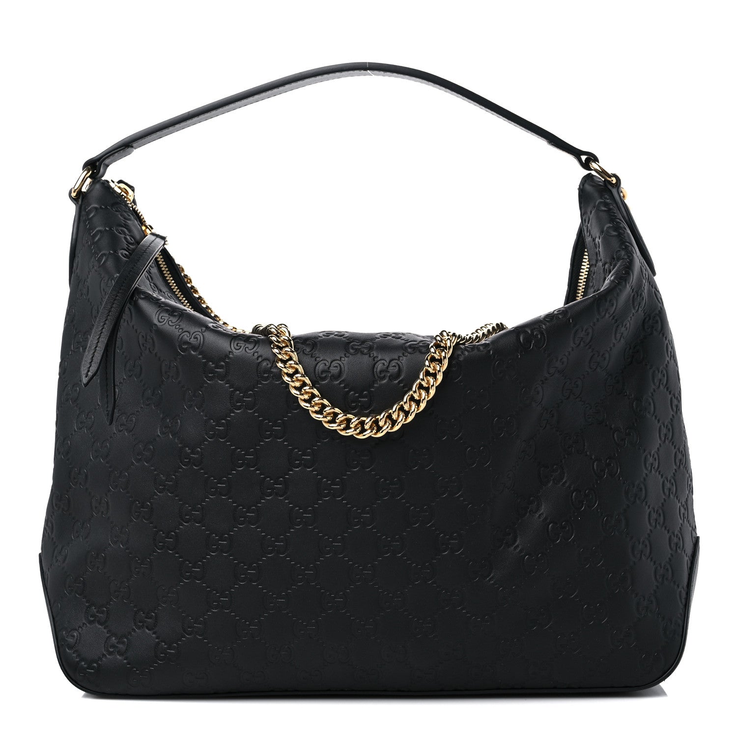 Gucci Guccissima Signature Large Linea A Hobo Black 1 of 10