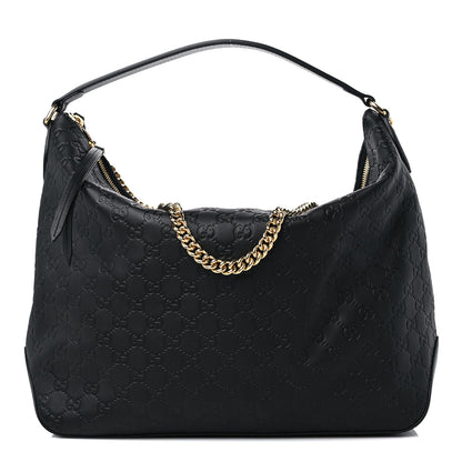 Gucci Guccissima Signature Large Linea A Hobo Black 1 of 10