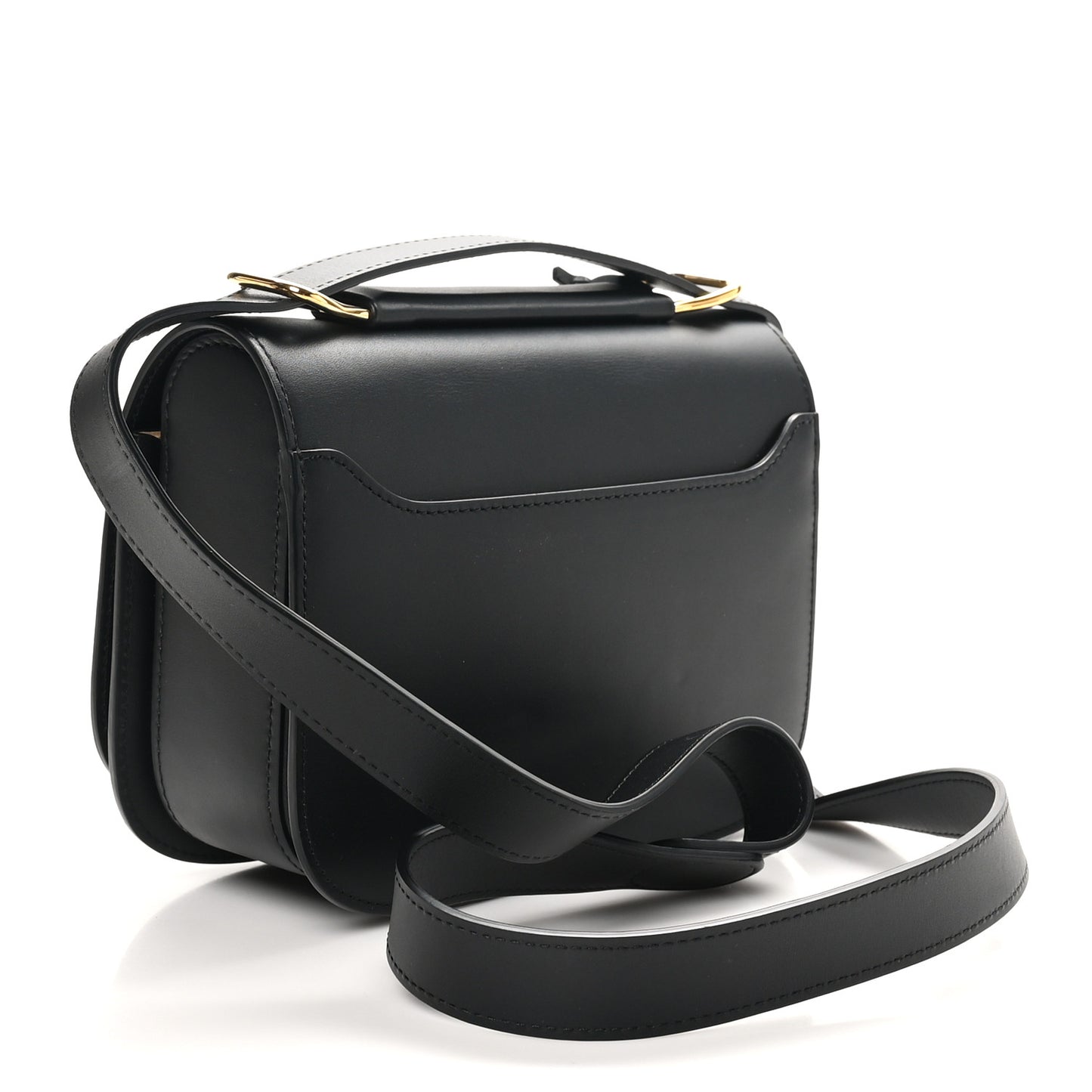 Olen Calfskin Small Lingot Crossbody Black