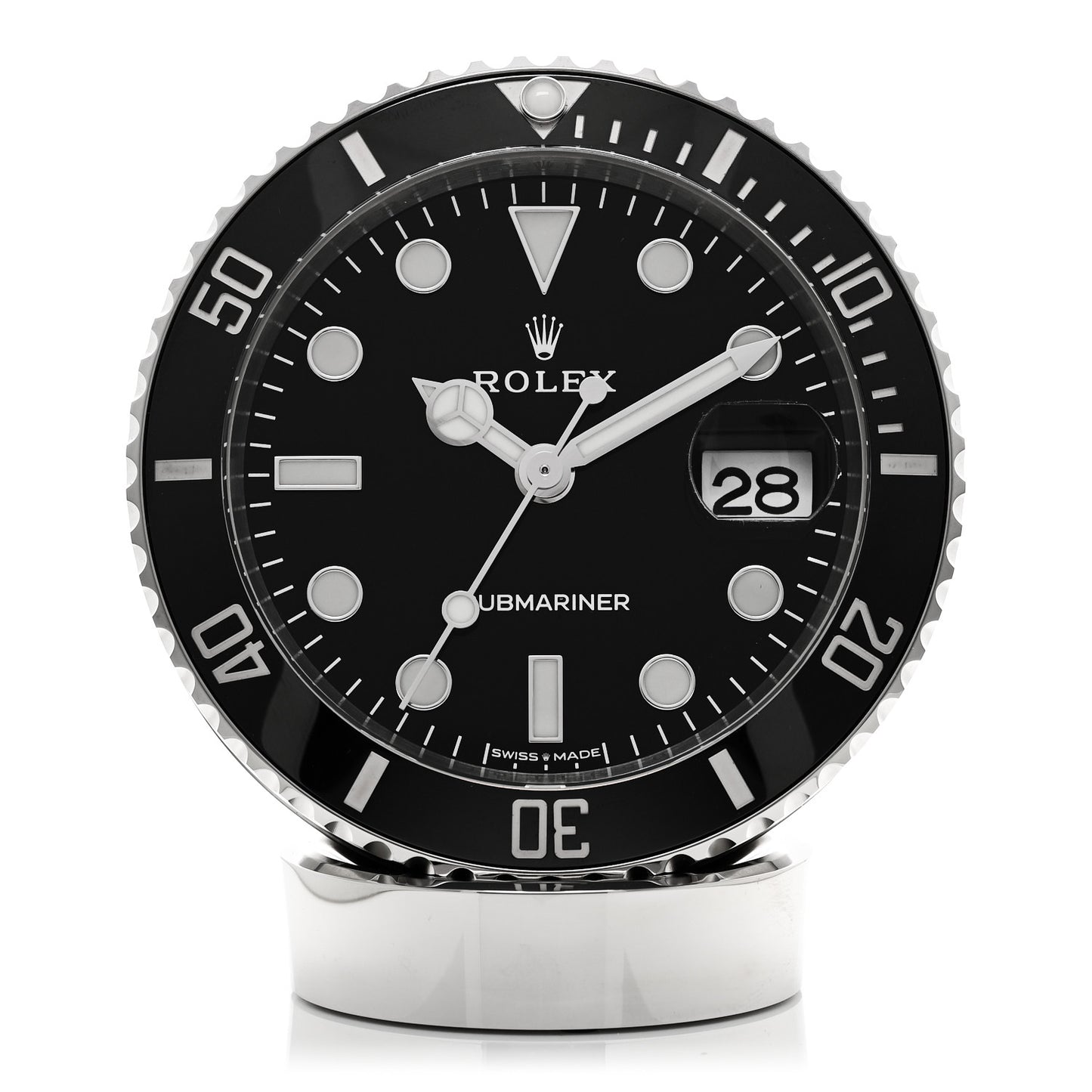 Stainless Steel 80mm Submariner Date Desk Clock Black 909010LN