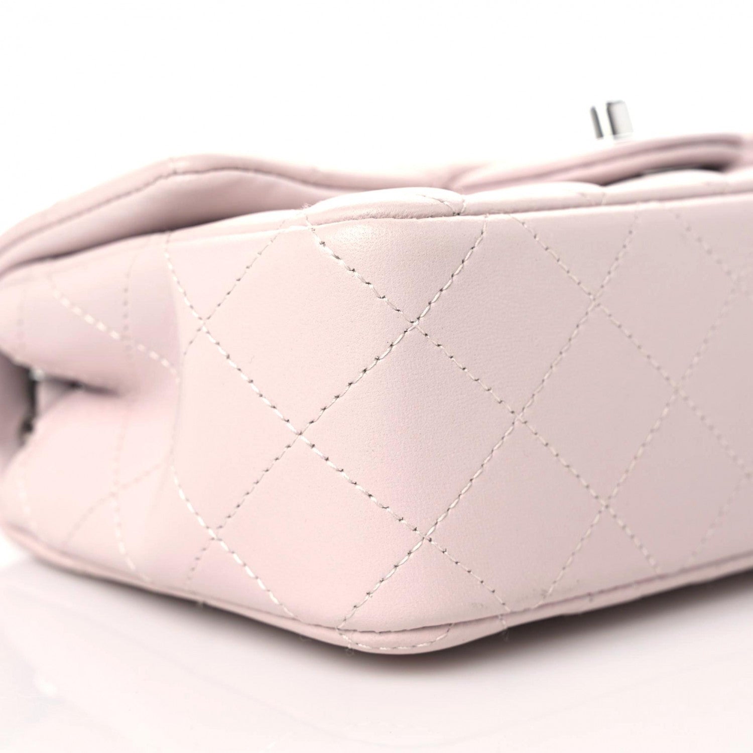 Chanel Lambskin Quilted Mini Rectangular Flap Light Purple 5 of 11