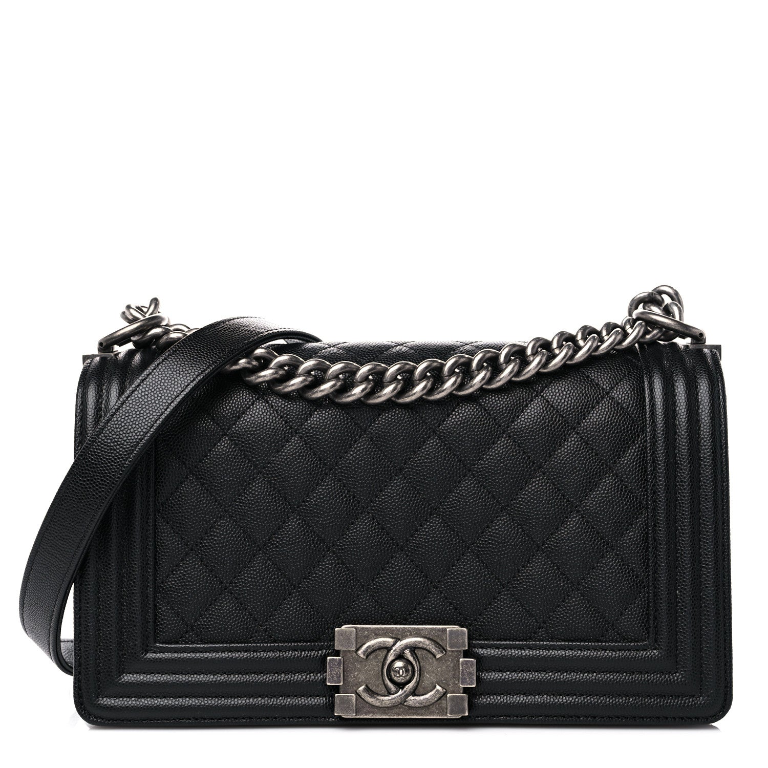 Chanel Caviar Quilted Medium Boy Flap Black 1 of 10