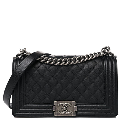 Chanel Caviar Quilted Medium Boy Flap Black 1 of 10