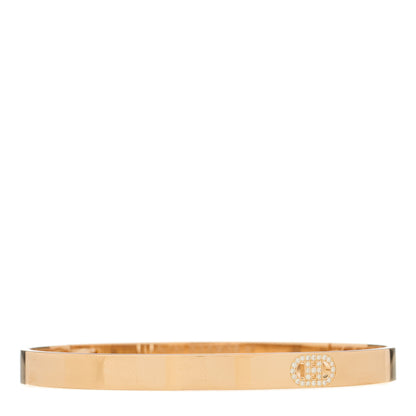 Hermes 18K Rose Gold Diamond PM H D'Ancre Bracelet ST 1 of 4