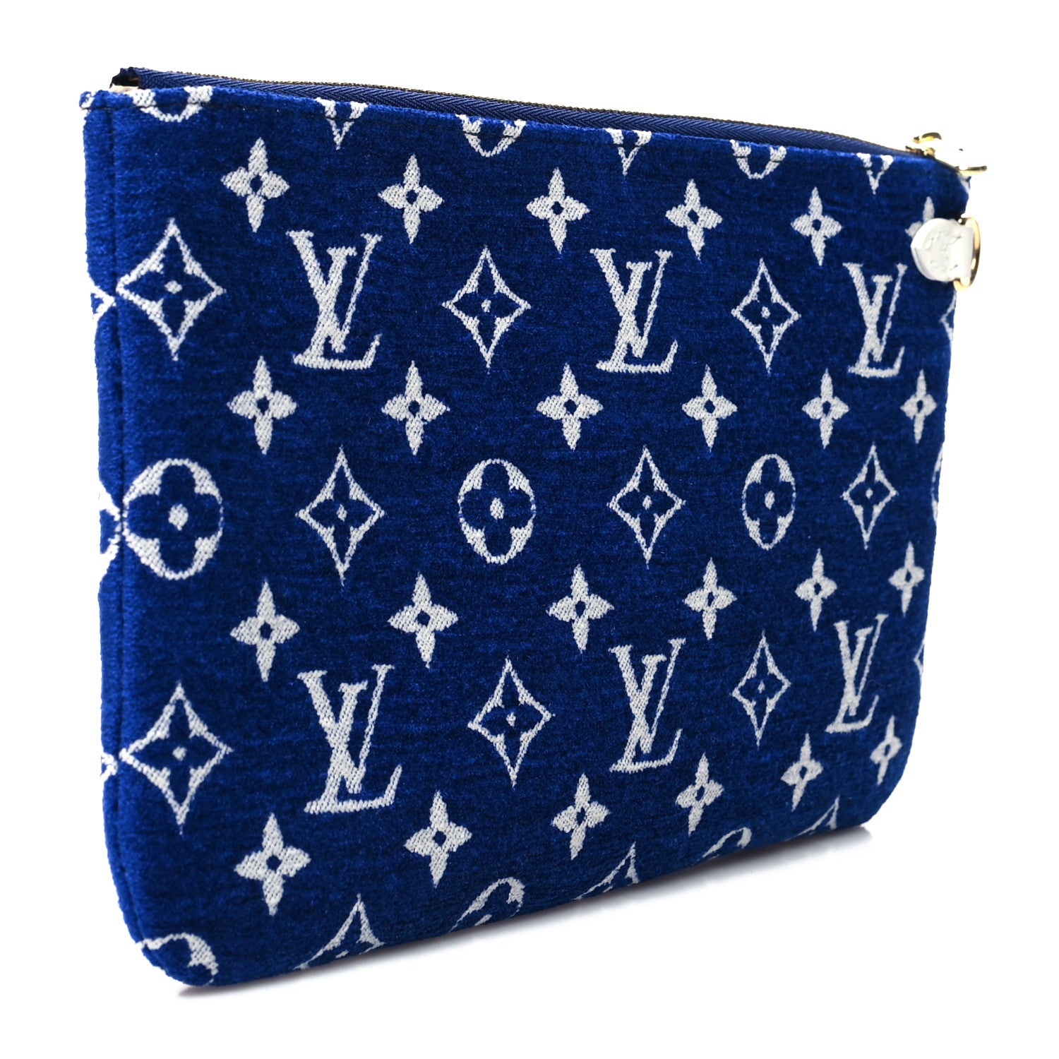 Louis Vuitton Jacquard Velvet Monogram LV Match Neverfull MM GM Pochette Blue 3 of 11