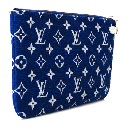 Louis Vuitton Jacquard Velvet Monogram LV Match Neverfull MM GM Pochette Blue 3 of 11