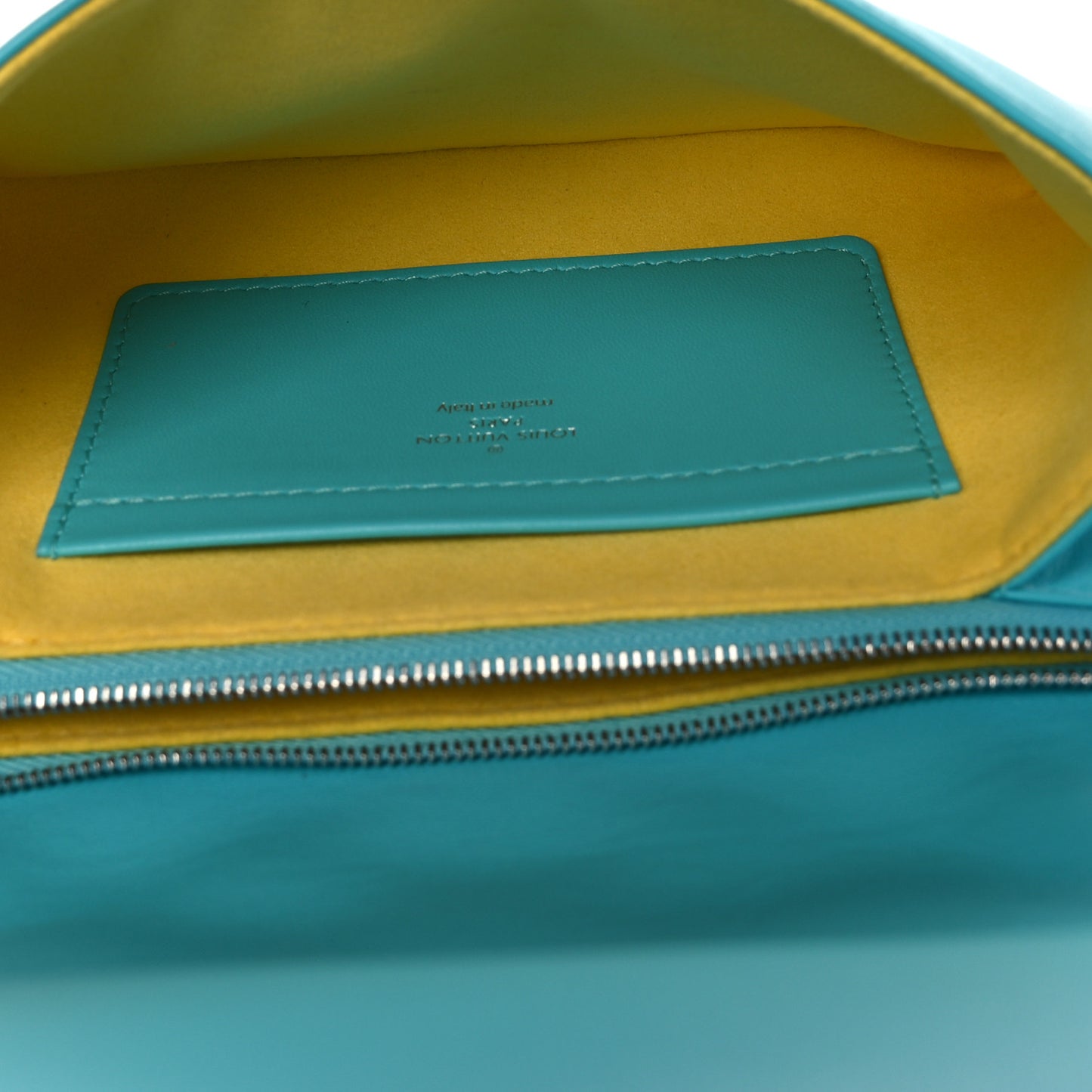 Lambskin Embossed Monogram Vuittamins Pochette Coussin Menthe Jaune