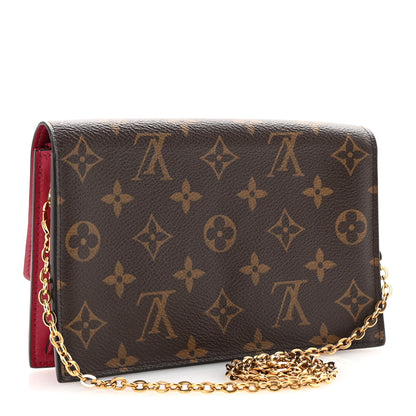 Louis Vuitton Monogram Flore Chain Wallet Fuchsia 3 of 9