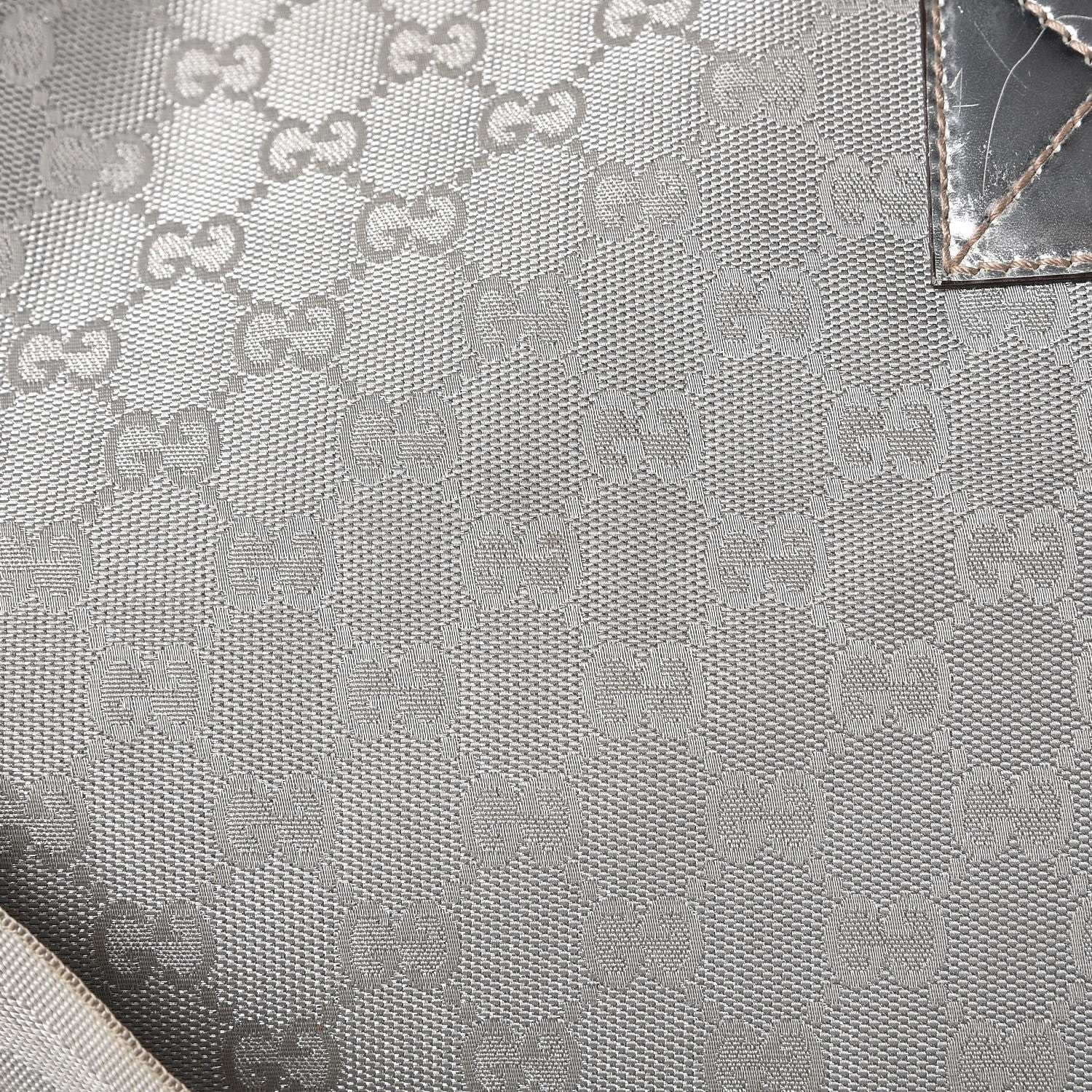 Gucci Metallic Monogram Travel Bag Silver 14 of 19