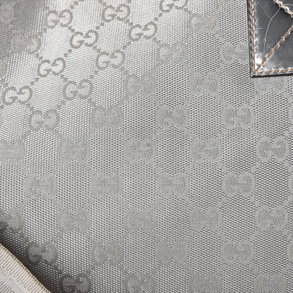 Gucci Metallic Monogram Travel Bag Silver 14 of 19