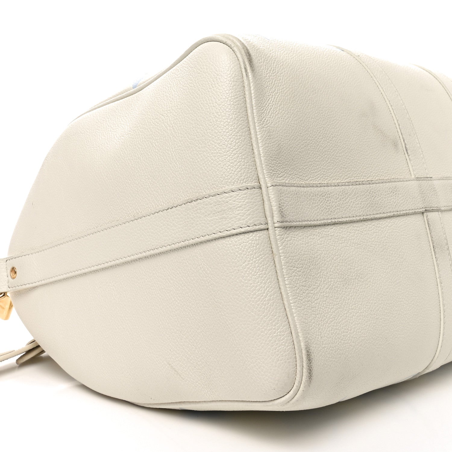 Louis Vuitton Empreinte Monogram Keepall Bandouliere 45 Latte Candy Blue 7 of 9