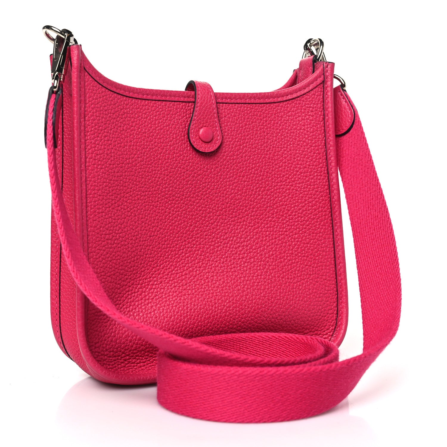 Hermes Taurillon Clemence Evelyne TPM Rose Shocking 3 of 11