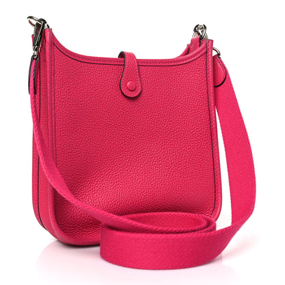 Hermes Taurillon Clemence Evelyne TPM Rose Shocking 3 of 11