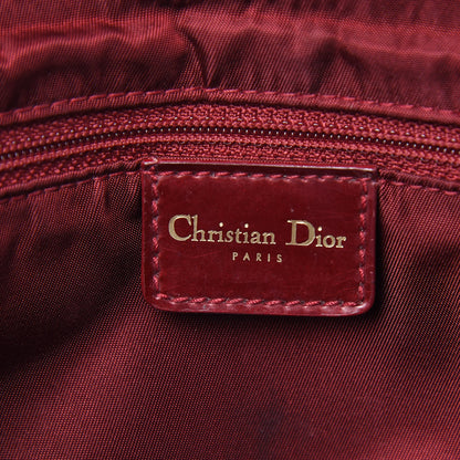 Christian Dior Patent Trotter Maris Pearl Shoulder Bag Dark Red 6 of 11