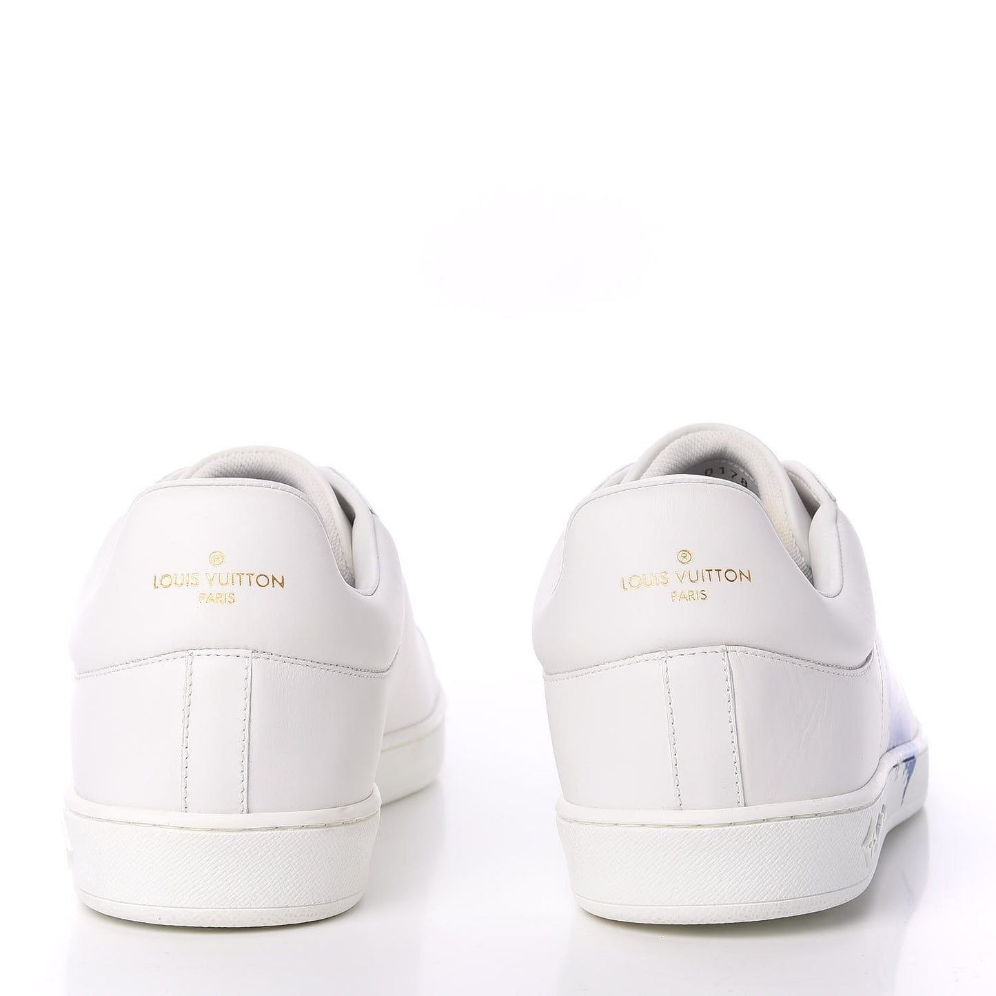 Calfskin Luxembourg Sneakers 10 White Bleu