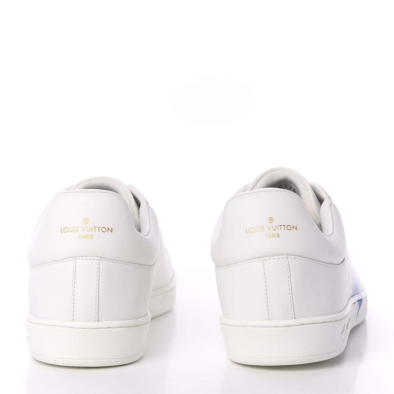 Louis Vuitton Calfskin Luxembourg Sneakers 10 White Bleu 6 of 9