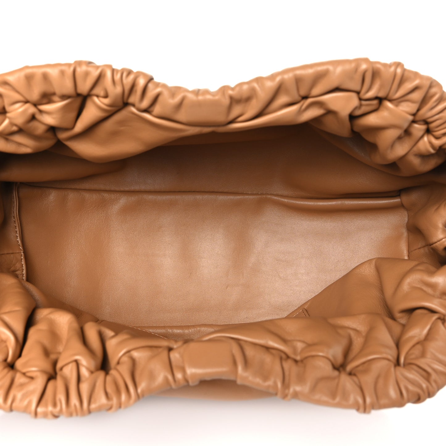 Lambskin Cloud Clutch Caramel