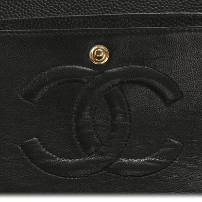 Chanel Caviar Quilted Medium Double Flap Black 12 of 14