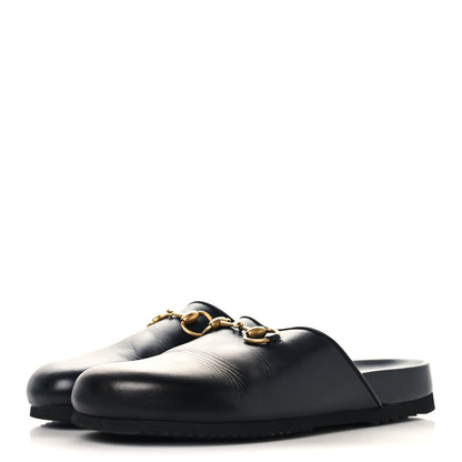 Gucci Jakarta Calfskin Womens Horsebit Slippers 39 Black 4 of 10