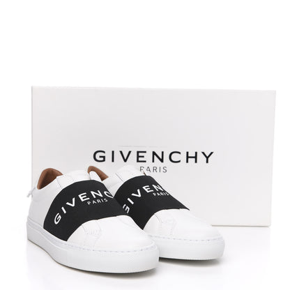 Givenchy Calfskin Band Logo Womens Urban Street Sneakers 37 White Black 9 of 9