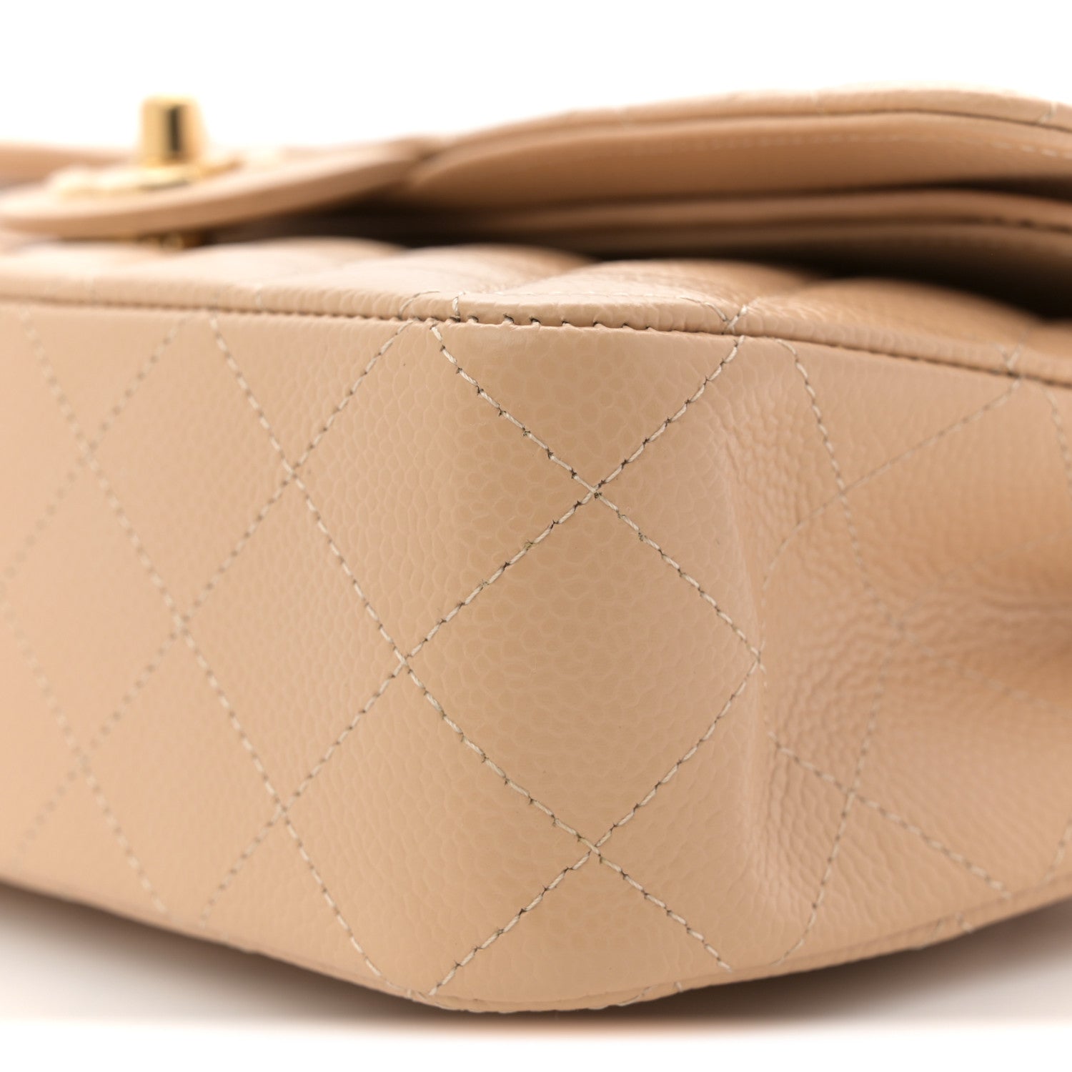 Chanel Caviar Quilted Medium Double Flap Beige 10 of 11
