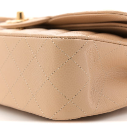 Chanel Caviar Quilted Medium Double Flap Beige 10 of 11