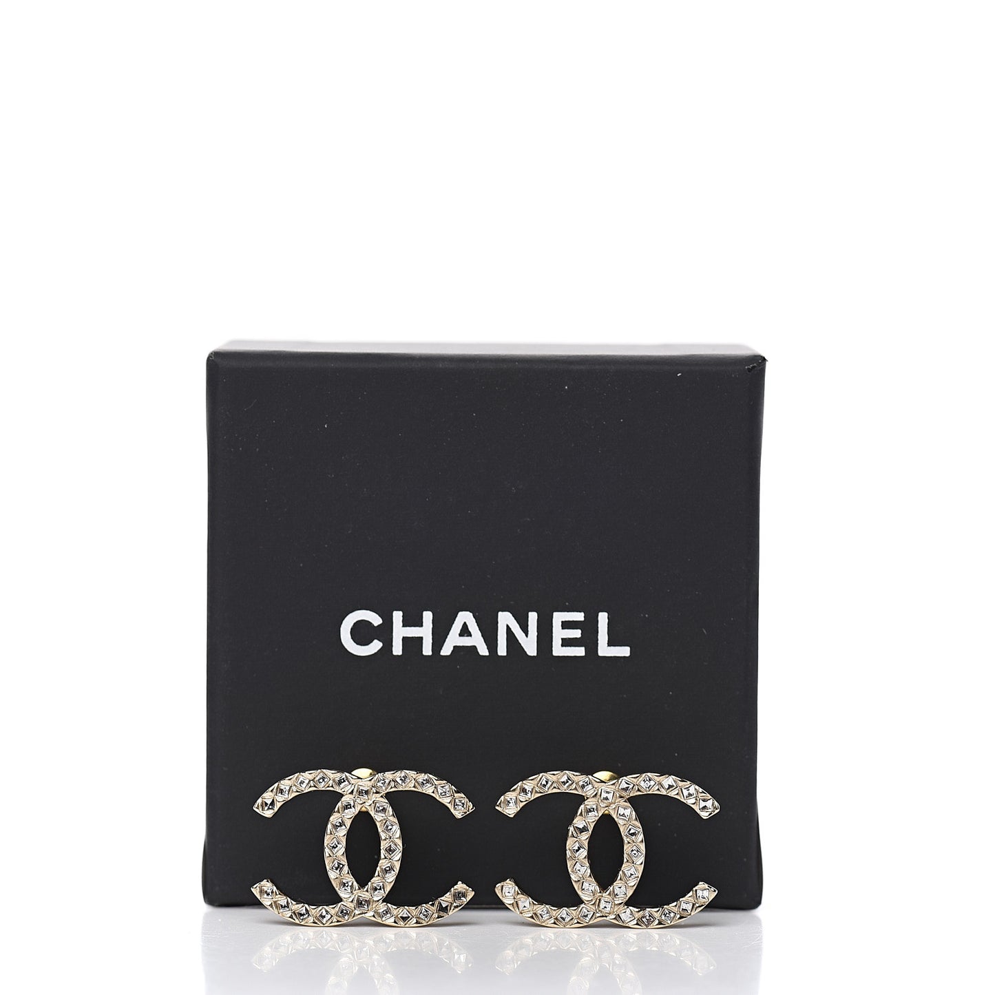 Baguette Crystal High Society CC Earrings Gold