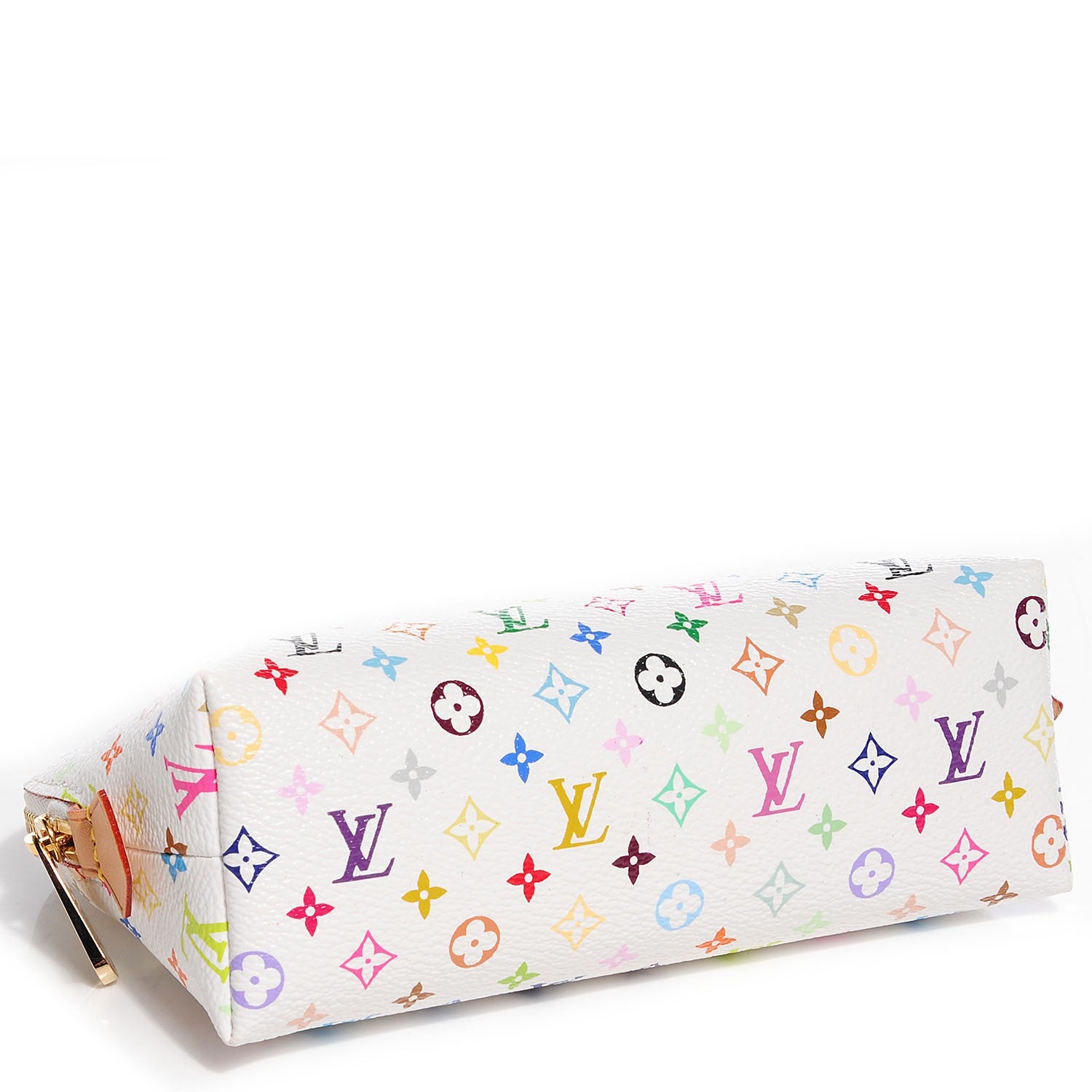 Louis Vuitton Monogram Multicolor Cosmetic Pouch White Litchi 4 of 8