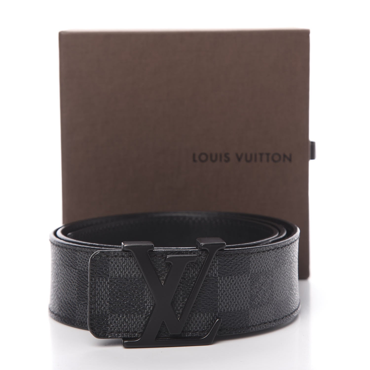Louis Vuitton Damier Graphite 40mm LV Initiales Belt 85 34 9 of 9