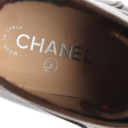 Chanel Calfskin Lace Up CC Short Boots 42 Dark Brown 10 of 11