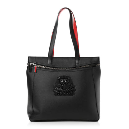 Christian Louboutin Empire Calfskin Studded Cabado Backpack Tote Black 1 of 10