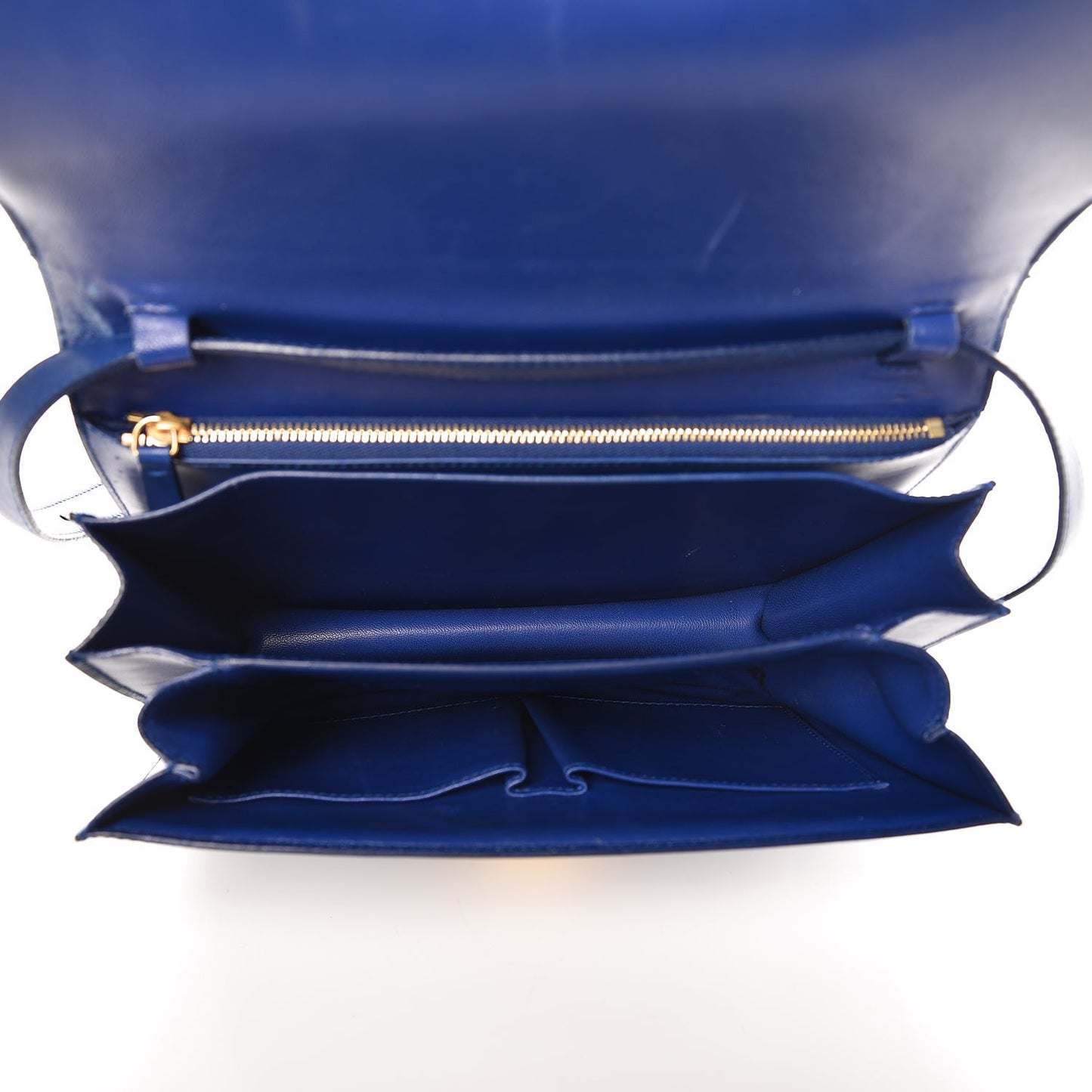 Box Calfskin Medium Classic Box Flap Bag Indigo