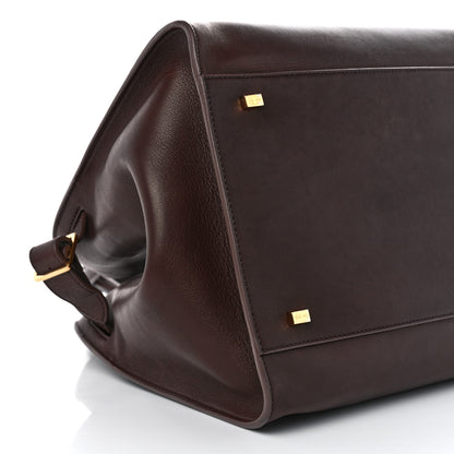 The Row Polished Saddle Calfskin Soft Margaux 15 New Burgundy 8 of 12