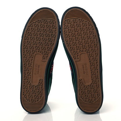 Gucci Econyl Nylon Web Monogram Off The Grid Mens 1977 Tennis High Top Sneakers 10.5 Scrabble Green Black 5 of 7
